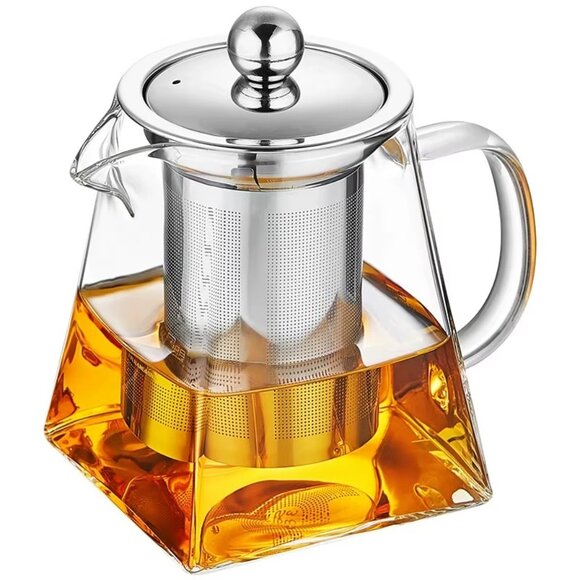 Borosilicate Glass Tea Kettle Stovetop Safe, Blooming 1 pack(Any Size) - Picture 11 of 13